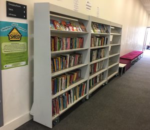 completed community shelves in situ